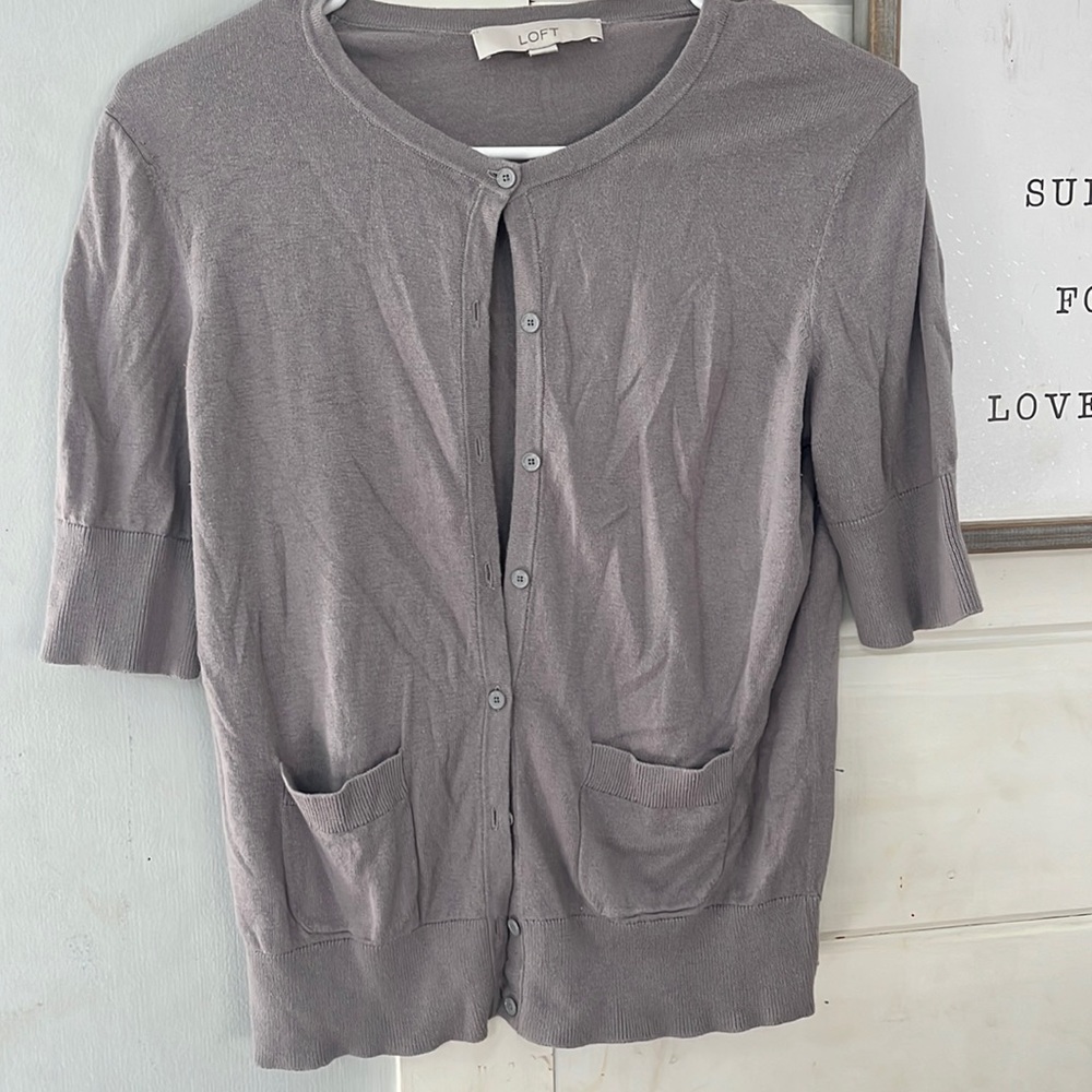 Womens button up 1/2 sleeve top